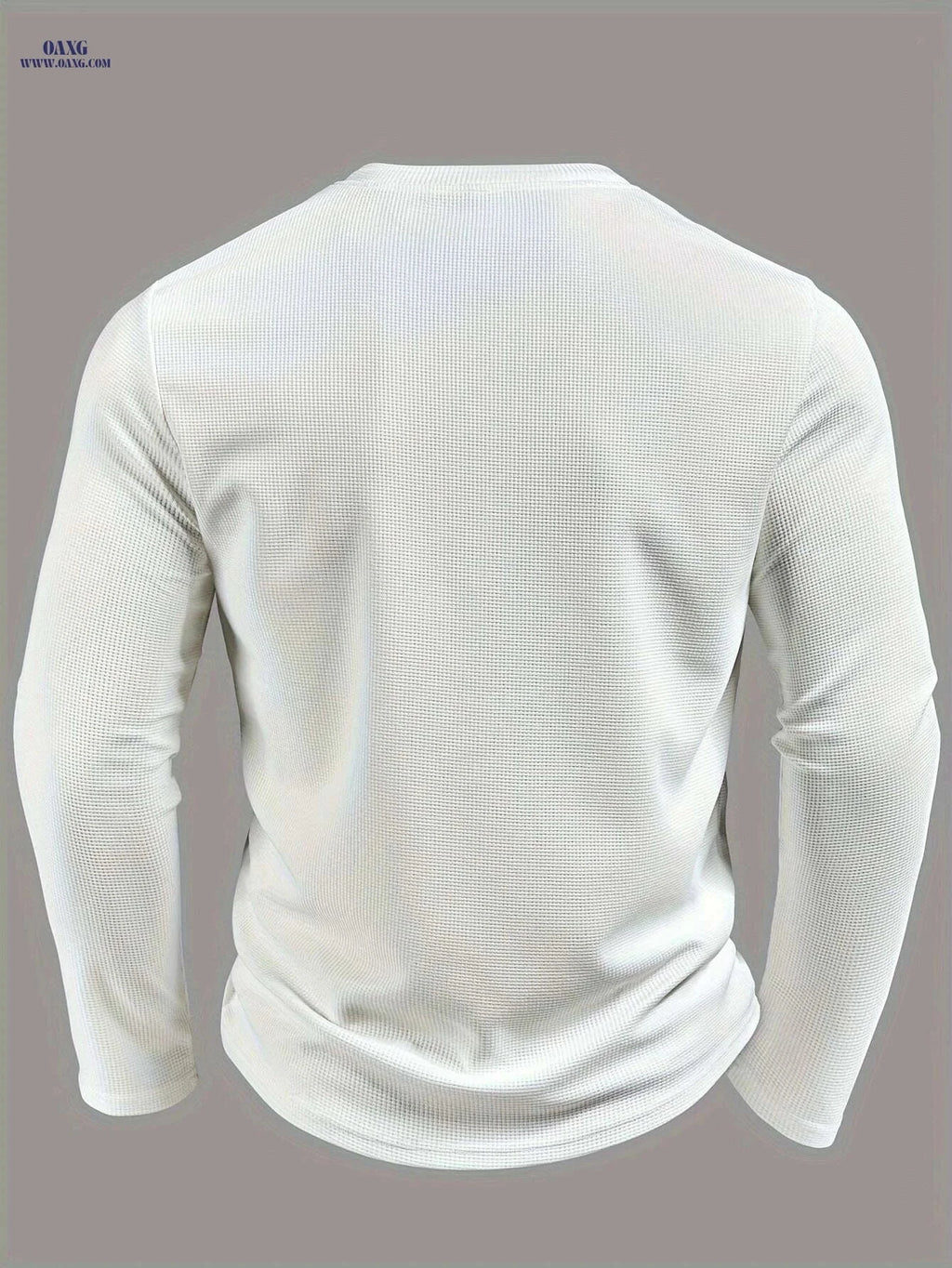 CLQWE Men's Waffle-Knit Henley Shirt - Casual Long Sleeve Top   OAXG 