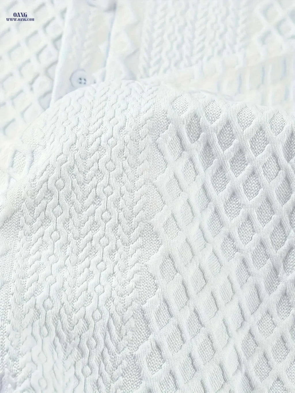 CLQWE Stylish White Henley Shirt - Casual Long Sleeve, Button Detail   OAXG White / S