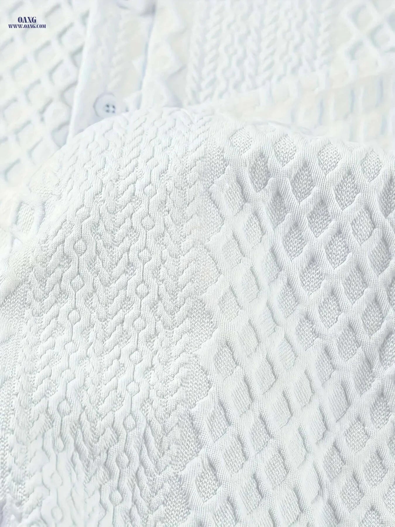 CLQWE Stylish White Henley Shirt - Casual Long Sleeve, Button Detail   OAXG White / S