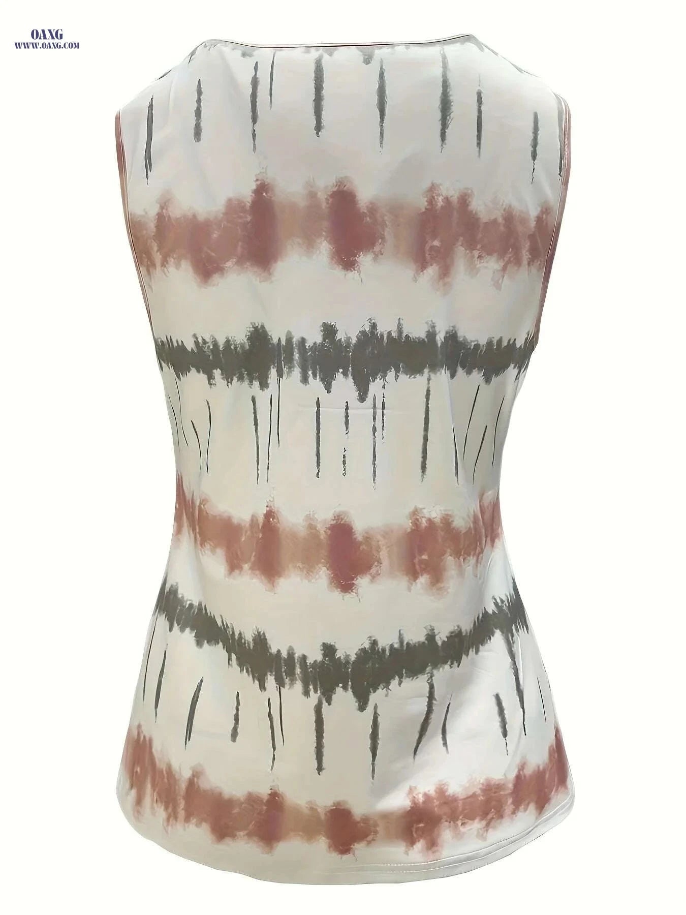 Colorblock Patchwork Tank Top - Casual Summer Women's V-neck Style   OAXG Blue / S