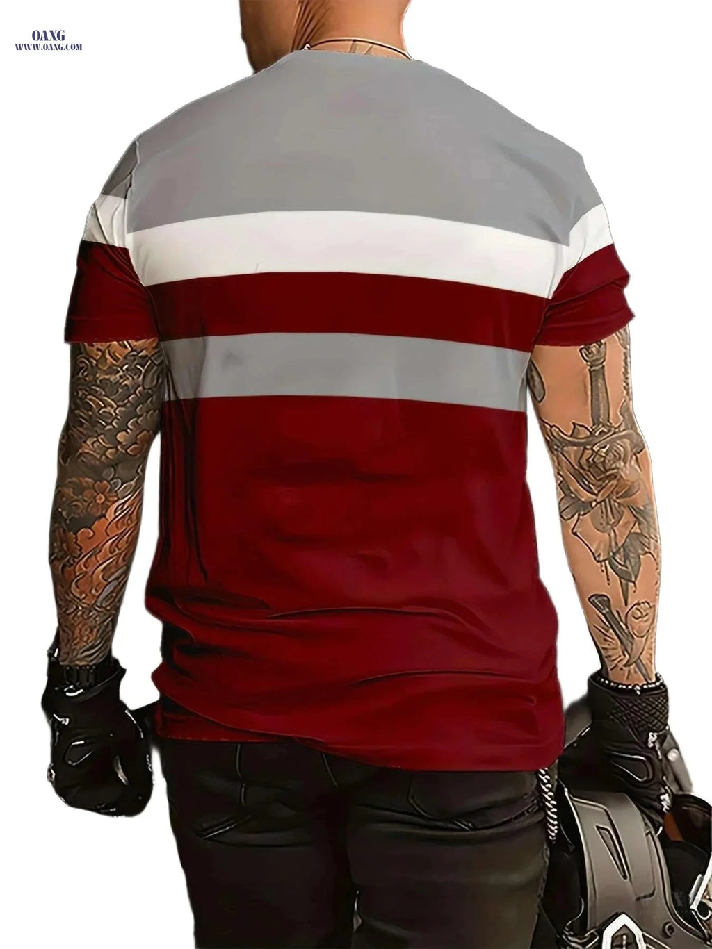 Comfortable Men's T-shirt - Casual 100% Polyester, Short Sleeves   OAXG Blue / S