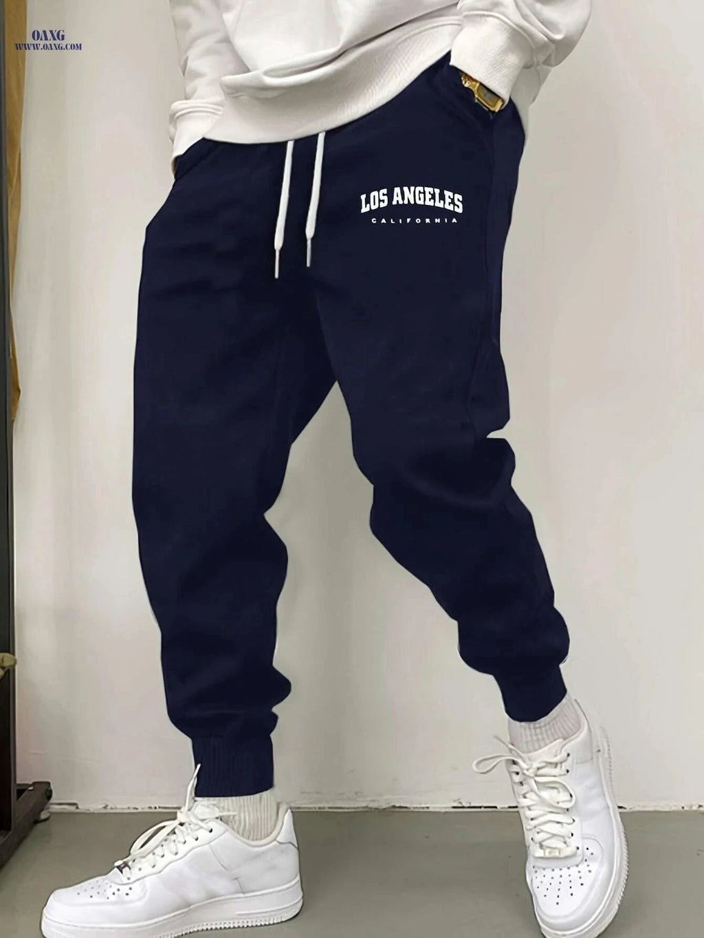 Cozy LA Print Sweatpants - Ultra-Soft Casual Joggers for Men   OAXG 