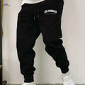 Cozy LA Print Sweatpants - Ultra-Soft Casual Joggers for Men   OAXG Black / S