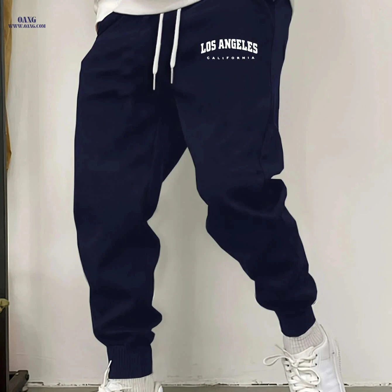 Cozy LA Print Sweatpants - Ultra-Soft Casual Joggers for Men   OAXG Black / S