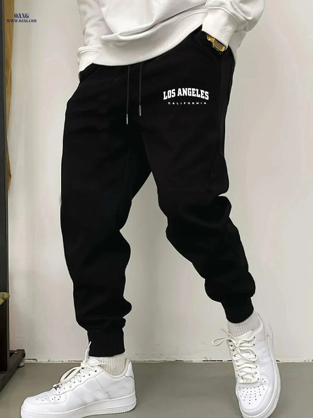 Cozy LA Print Sweatpants - Ultra-Soft Casual Joggers for Men   OAXG 