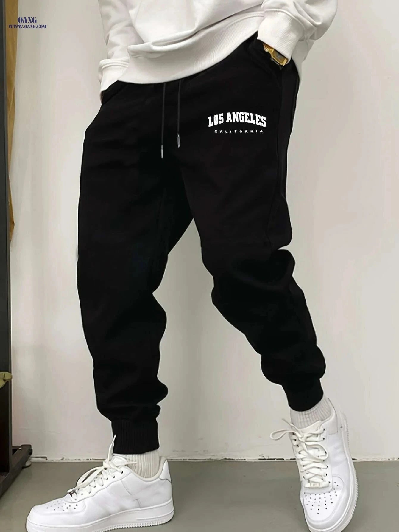 Cozy LA Print Sweatpants - Ultra-Soft Casual Joggers for Men   OAXG 