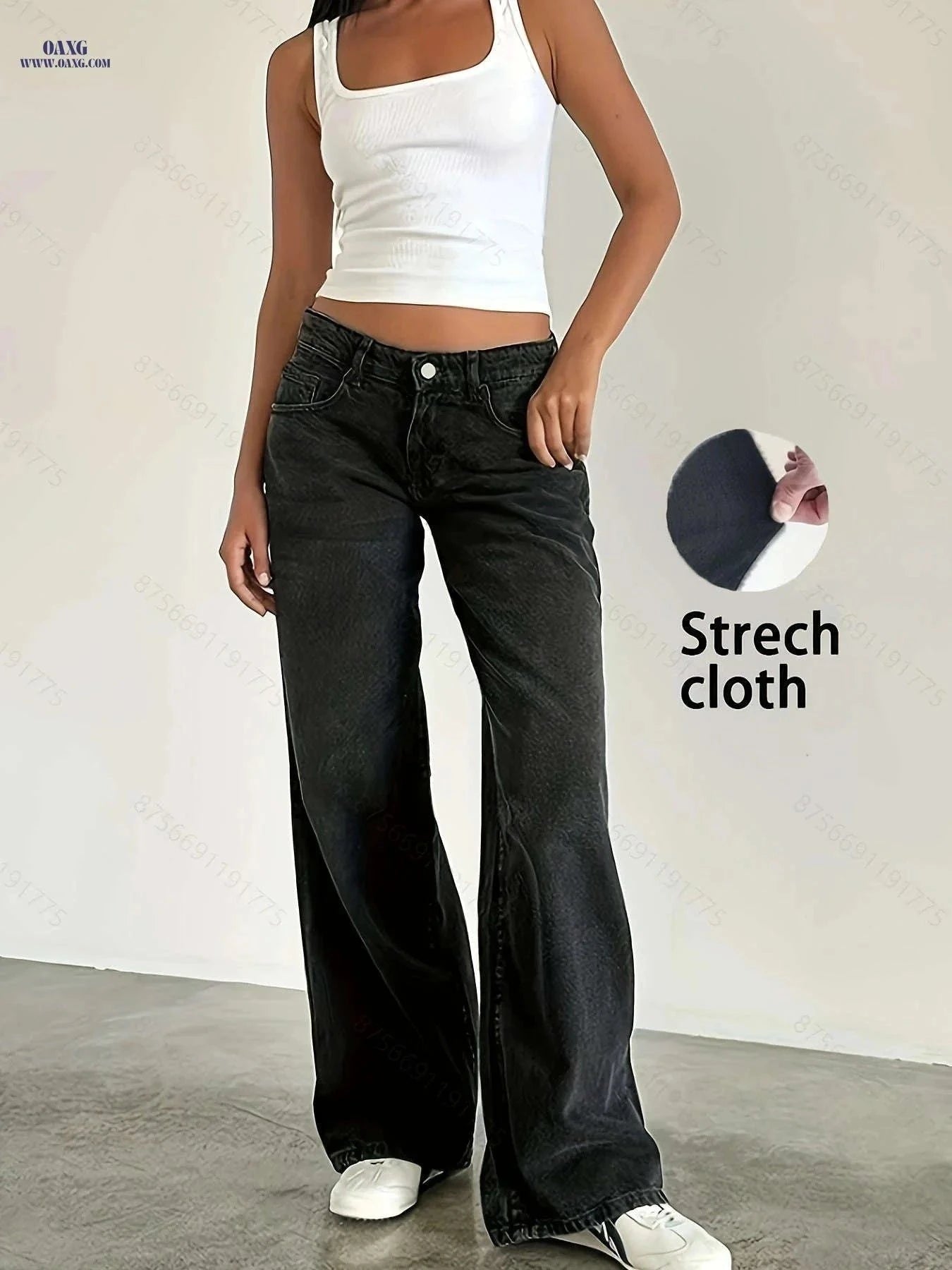 CPUY Women's Stylish Stretchy Denim Pants - Casual Long Length Fit   OAXG Royal Blue / XS