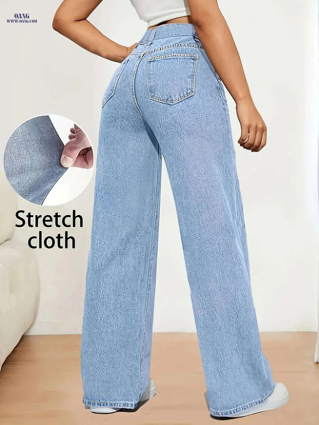 CPUY Women's Stylish Stretchy Denim Pants - Casual Long Length Fit   OAXG Royal Blue / XS