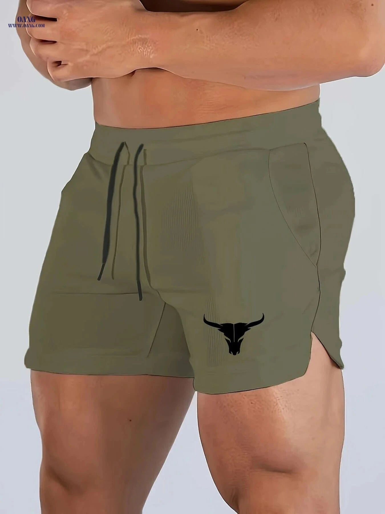 Creative Print Summer Sports Shorts for Men - Breathable Running Gear   OAXG Army Green / S
