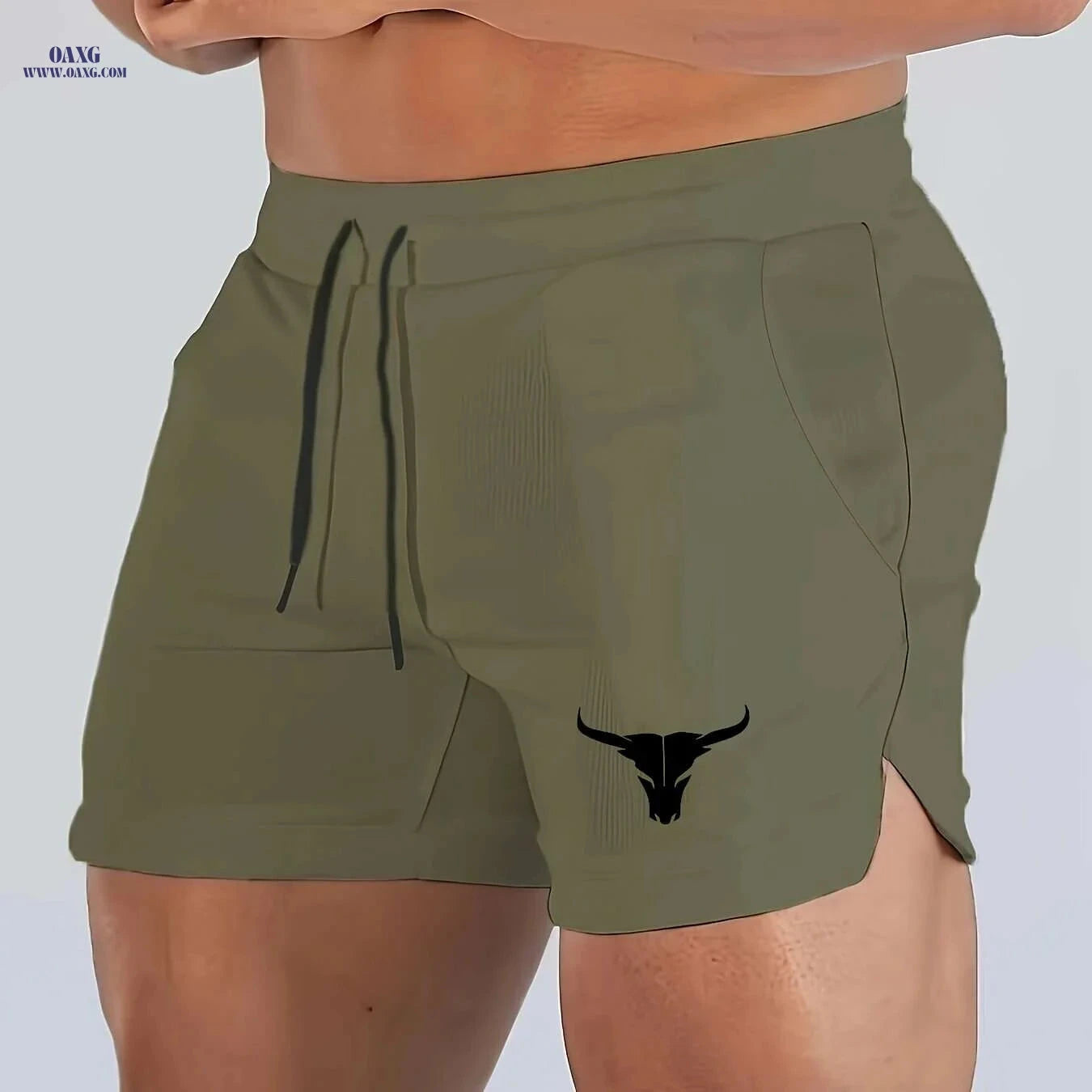 Creative Print Summer Sports Shorts for Men - Breathable Running Gear   OAXG Army Green / S