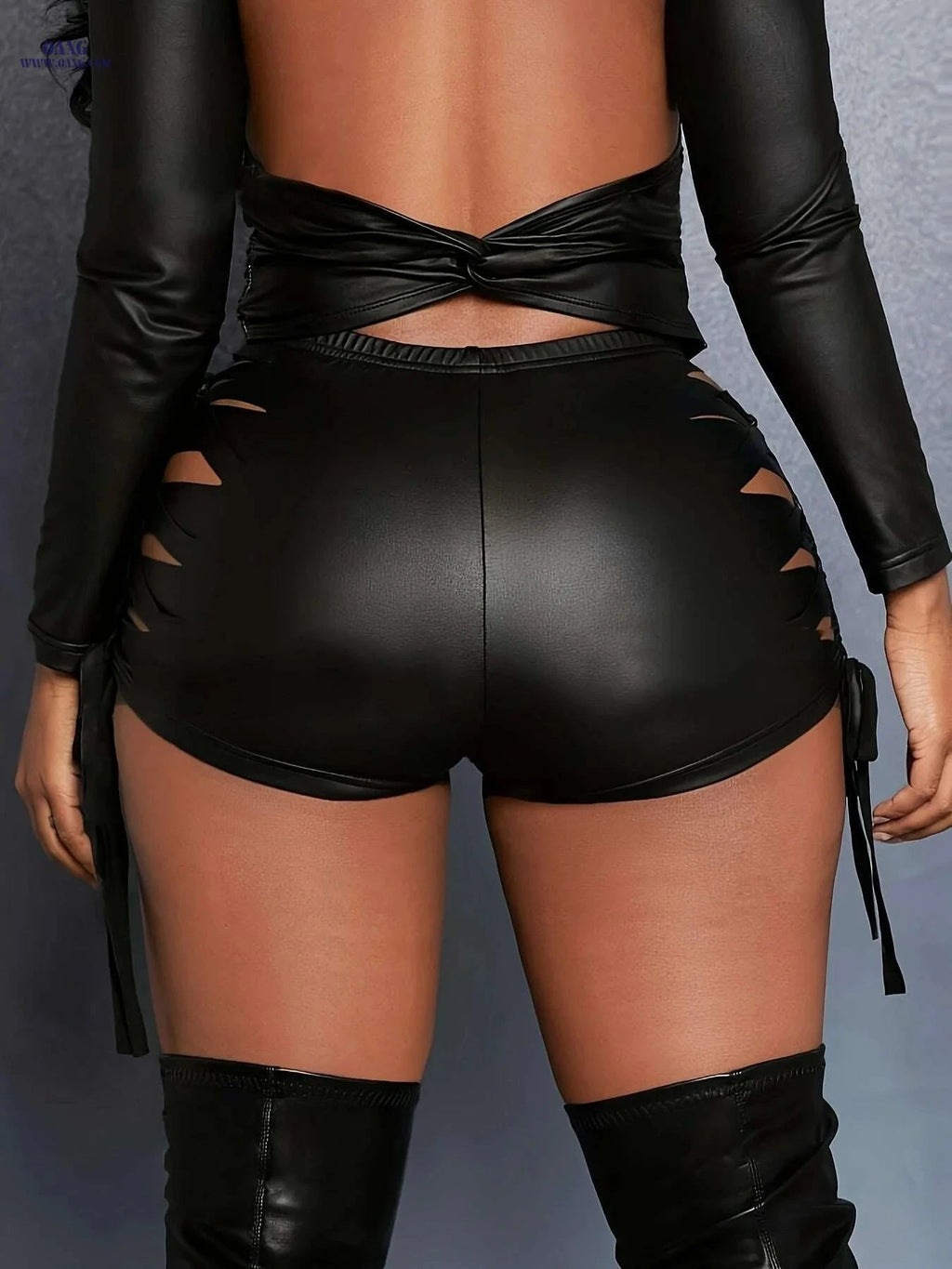 Cut Out High Waist Shorts - Sexy Skinny Fit for Spring & Summer   OAXG 