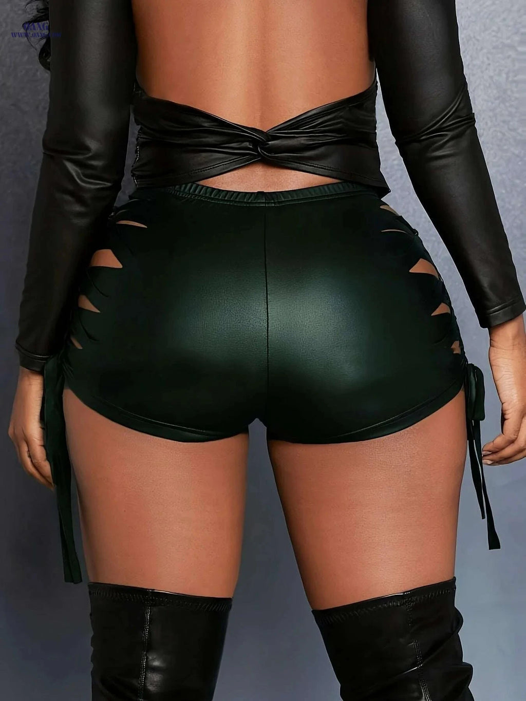 Cut Out High Waist Shorts - Sexy Skinny Fit for Spring & Summer   OAXG 