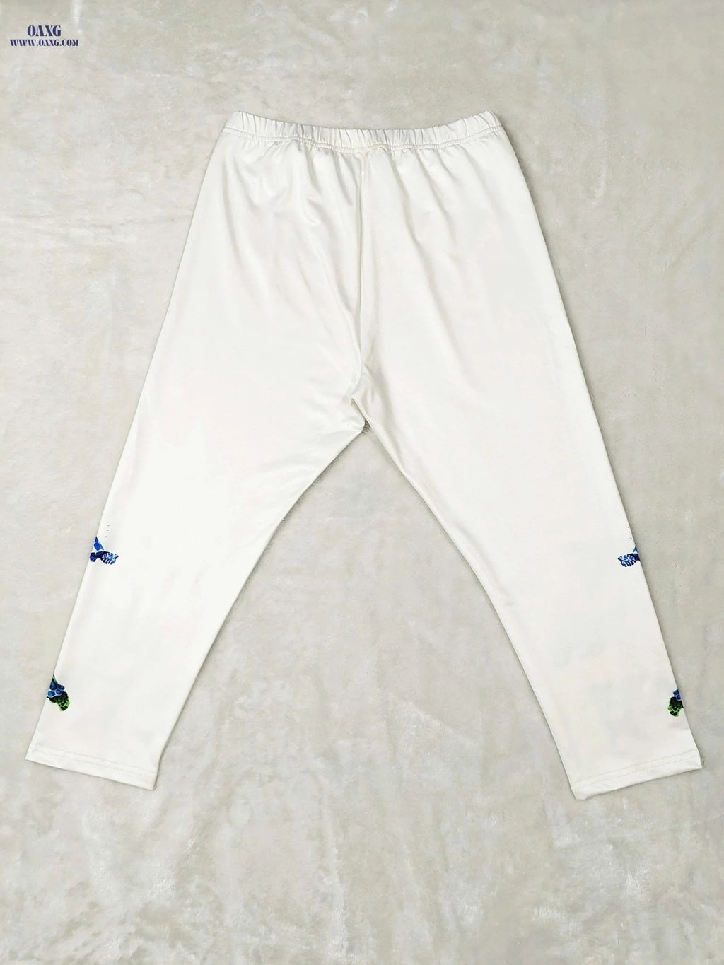 Cute Turtle Print Capri Leggings - Lightweight & Stretchy Summer Wear   OAXG White / S