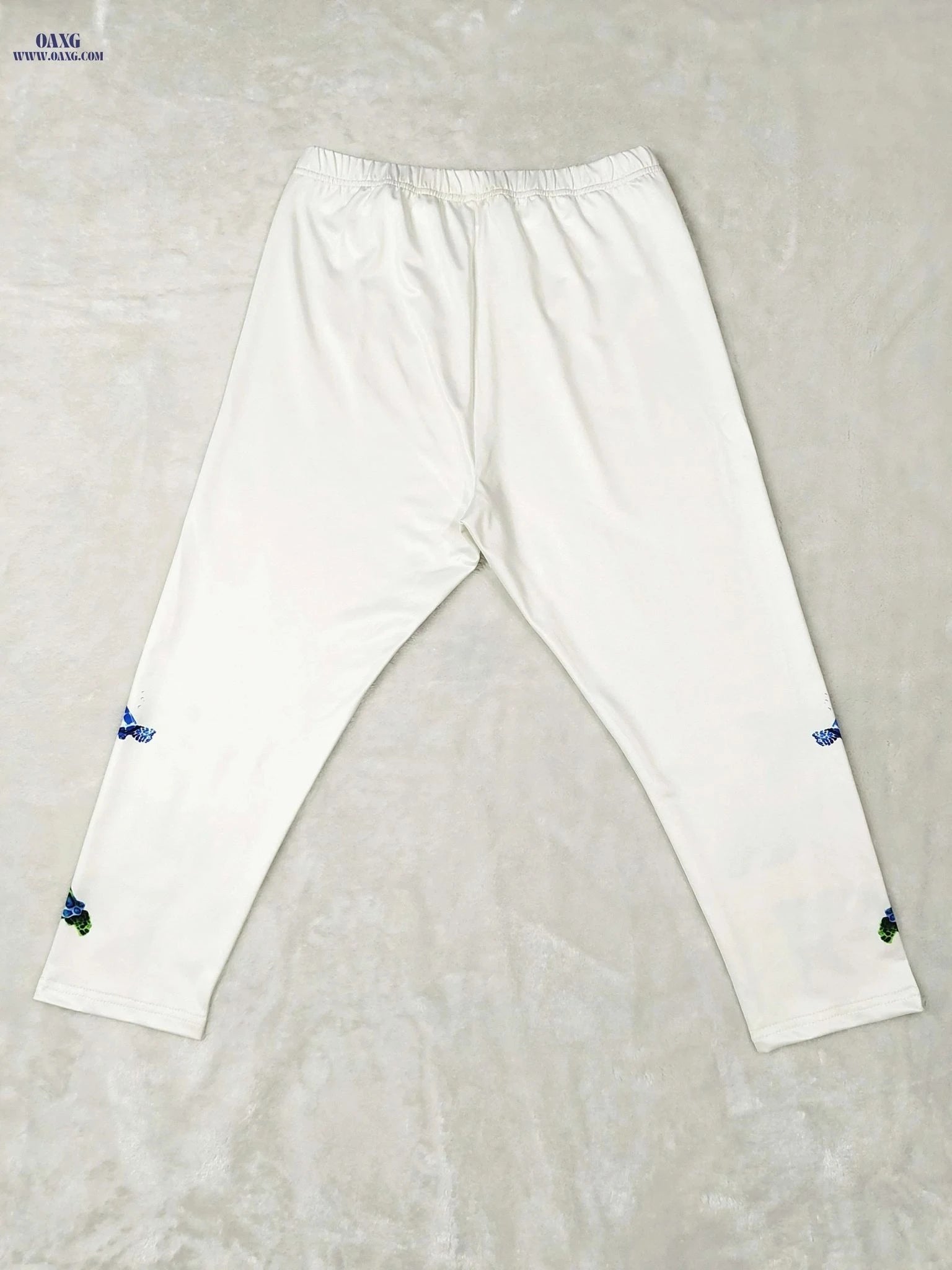 Cute Turtle Print Capri Leggings - Lightweight & Stretchy Summer Wear   OAXG White / S