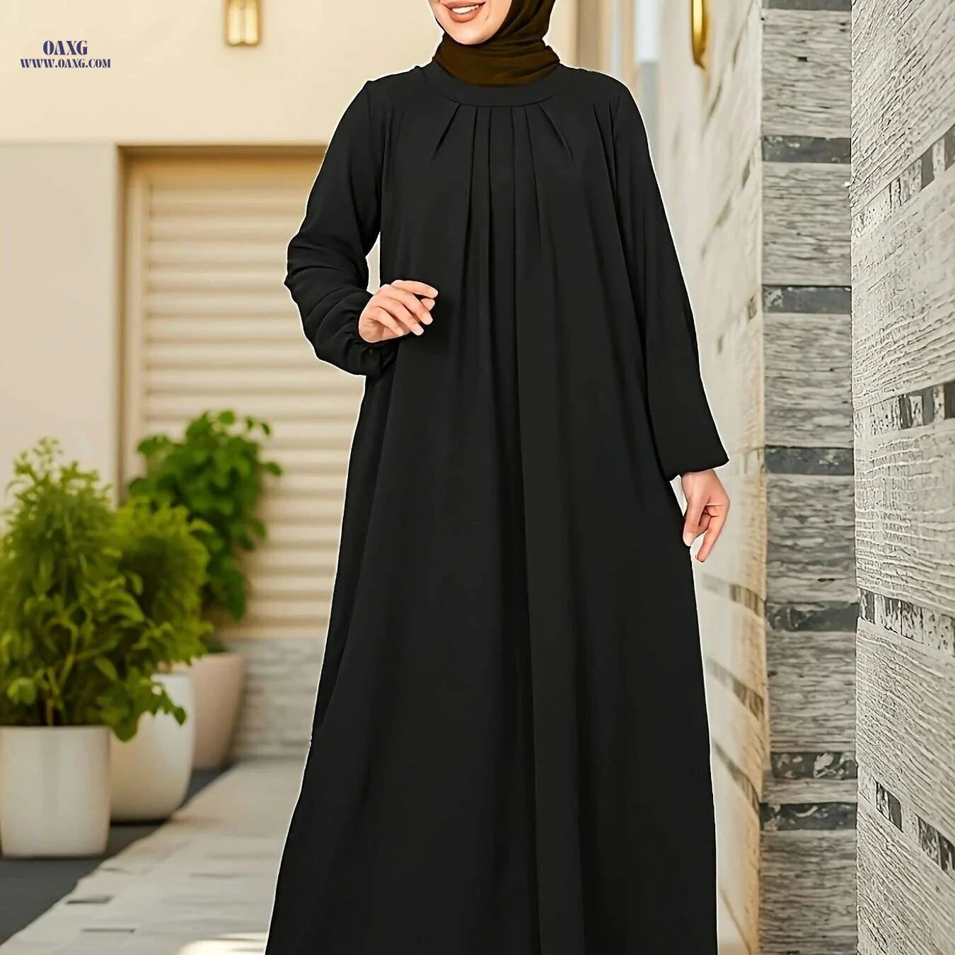 Daily Muslim Long Robe - Loose Modest Dress, Comfortable Casual Style   OAXG 