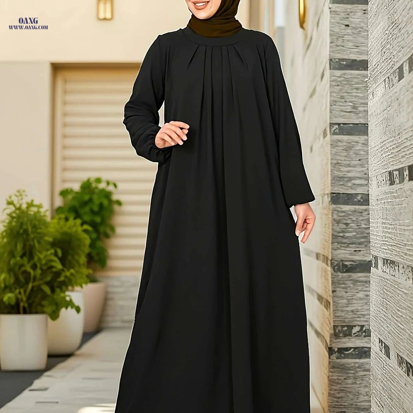 Daily Muslim Long Robe - Loose Modest Dress, Comfortable Casual Style   OAXG 