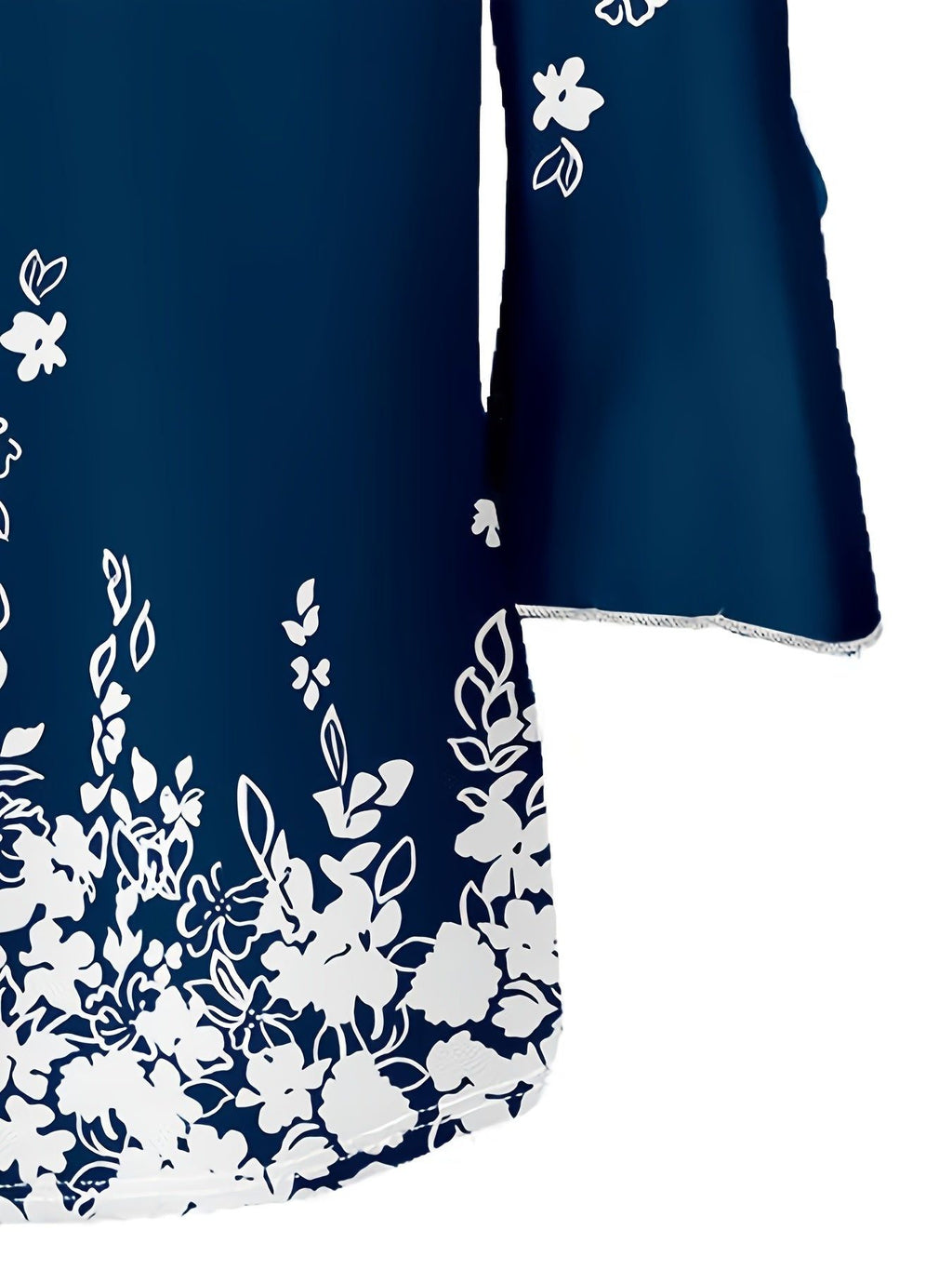 Deep Blue Flower Shadow Dress   OAXG Multicolor / S