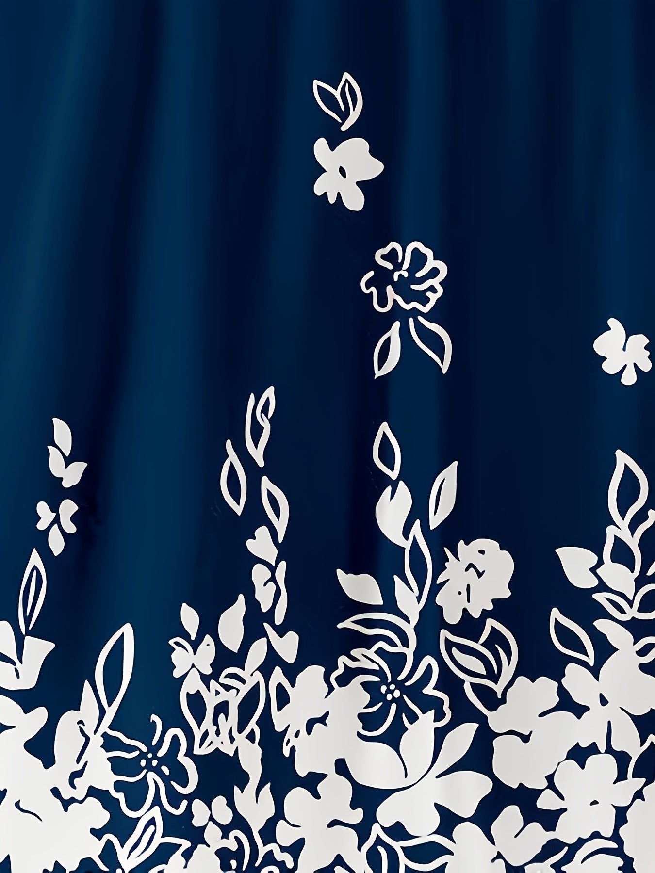 Deep Blue Flower Shadow Dress   OAXG Multicolor / S