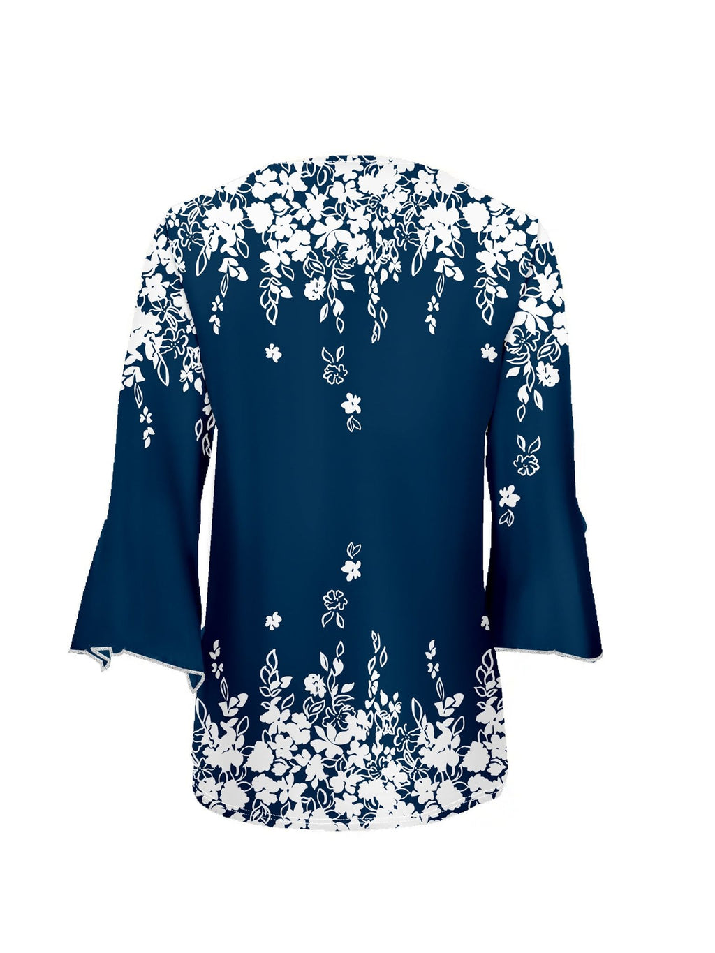 Deep Blue Flower Shadow Dress   OAXG Multicolor / S