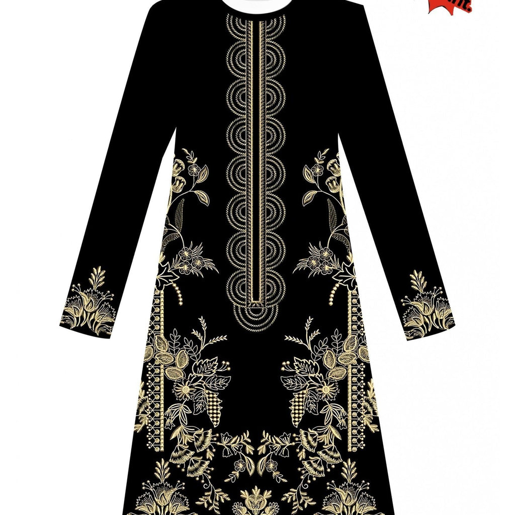 Digital Print Women's Top, Vintage Floral Pattern, Round Neck Long Sleeve with Long Hem and Slit, Artistic Loose Fit Blouse for Daily Wear   OAXG Mixed colors / S