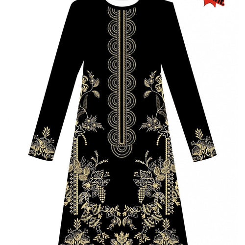 Digital Print Women's Top, Vintage Floral Pattern, Round Neck Long Sleeve with Long Hem and Slit, Artistic Loose Fit Blouse for Daily Wear   OAXG Mixed colors / S