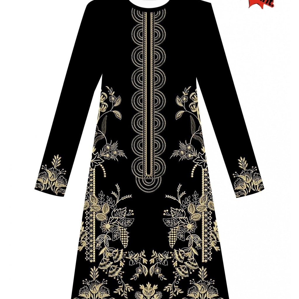 Digital Print Women's Top, Vintage Floral Pattern, Round Neck Long Sleeve with Long Hem and Slit, Artistic Loose Fit Blouse for Daily Wear   OAXG Mixed colors / S