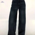 DINGDI Women's Stretchy Mid-Rise Straight-Leg Jeans - Casual Comfort   OAXG Black / S