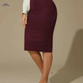 DIQIUVY Elegant Commuting Skirt - Mid Elasticity Split Style   OAXG 