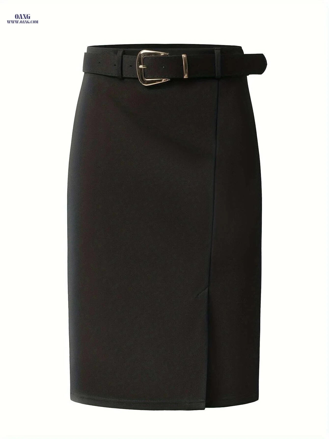 DIQIUVY Elegant Slim-Fit H-Line Skirt Suit Jacket Pants - Black   OAXG Black / S