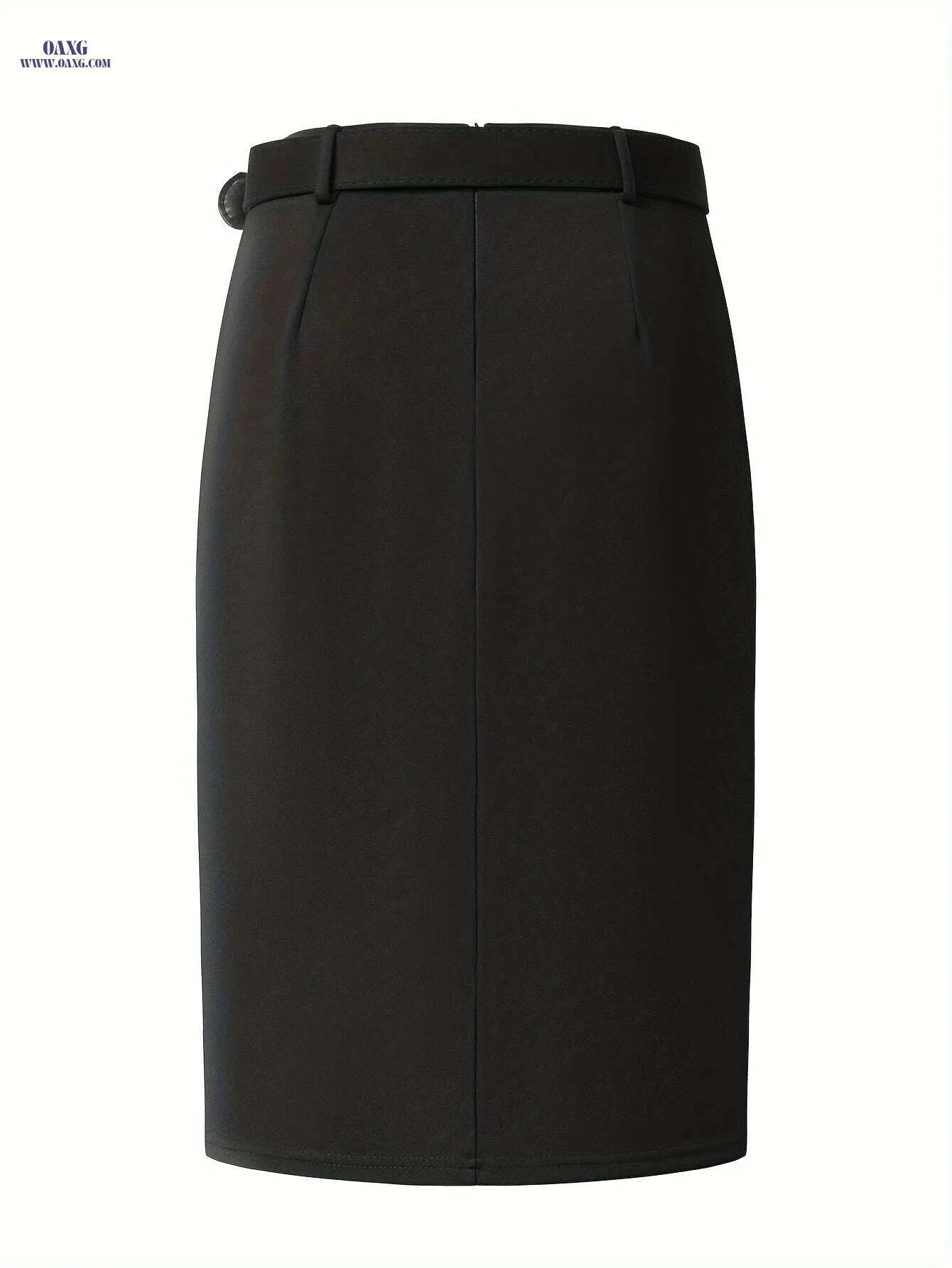 DIQIUVY Elegant Slim-Fit H-Line Skirt Suit Jacket Pants - Black   OAXG 