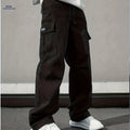 Durable Men's Cargo Pants - Multi-Pocket Straight Leg Casual Trousers   OAXG 