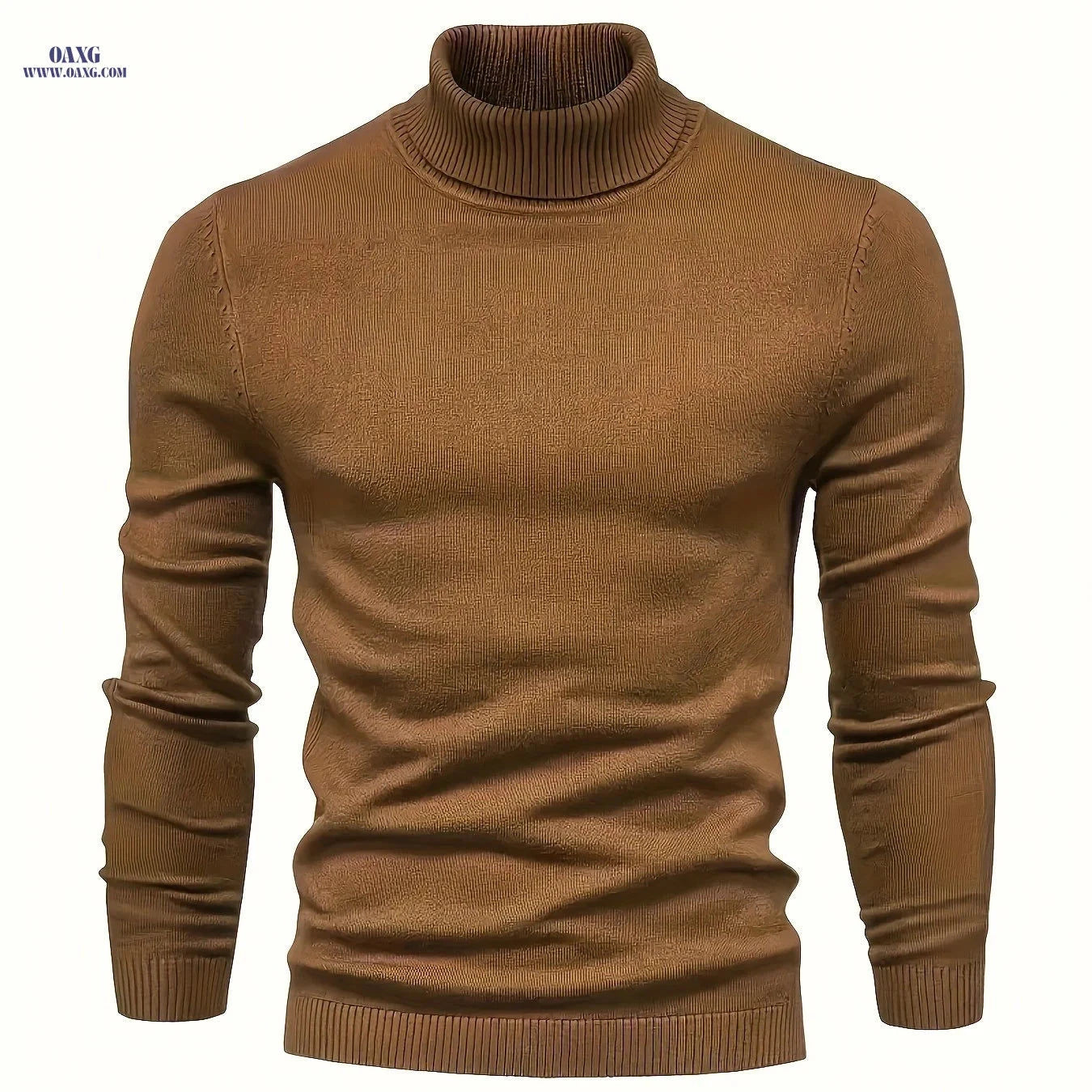 Early Autumn Men's Classic Sweater - Soft Viscose, High Neck Design   OAXG 