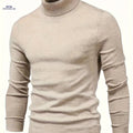 Early Autumn Men's Classic Sweater - Soft Viscose, High Neck Design   OAXG Khaki / FR XS