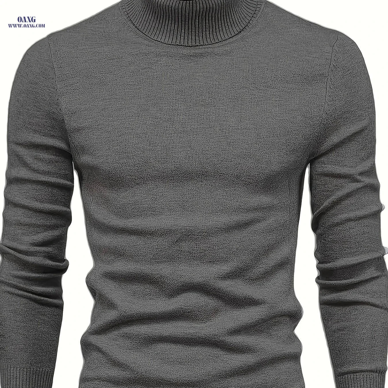 Early Autumn Men's Classic Sweater - Soft Viscose, High Neck Design   OAXG Khaki / FR XS