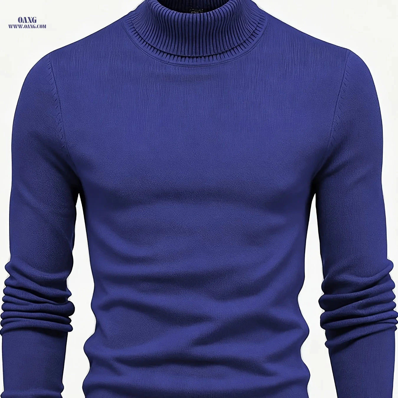 Early Autumn Men's Classic Sweater - Soft Viscose, High Neck Design   OAXG Khaki / FR XS
