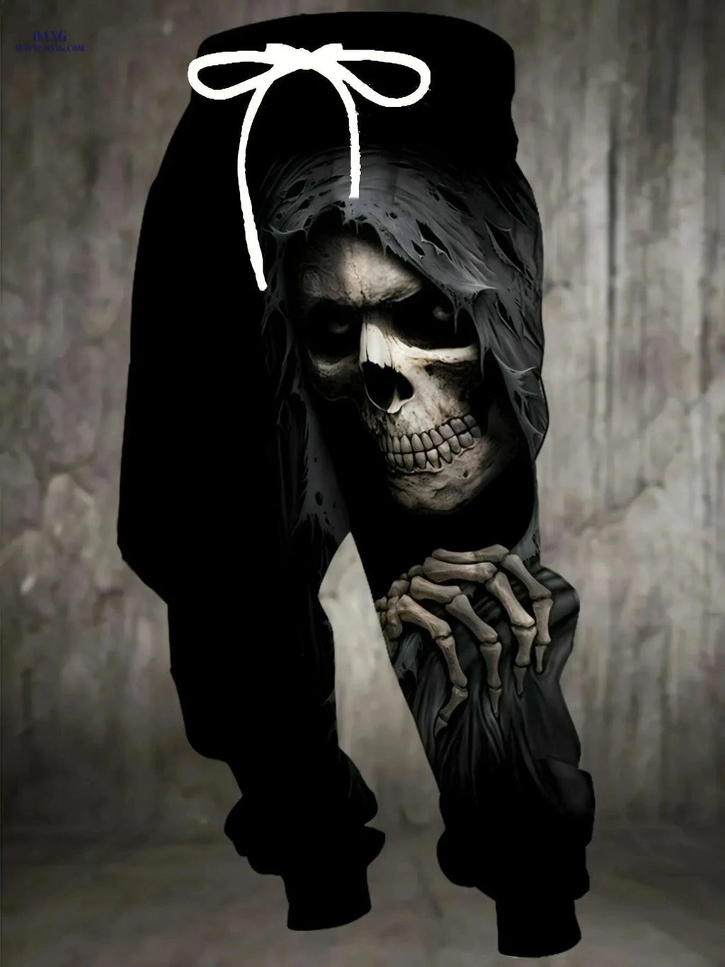 Edgy 3D Halloween Skull Joggers - Full-Length Casual Streetwear for Men   OAXG Mixed Color / S
