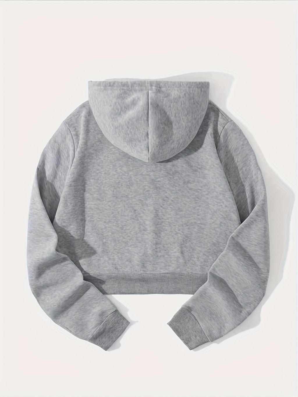 Eiffel Tower & Slogan Graphic Drop Shoulder Drawstring Thermal Lined Hoodie, Women's Long Sleeve Sports Hoodie   OAXG White / S