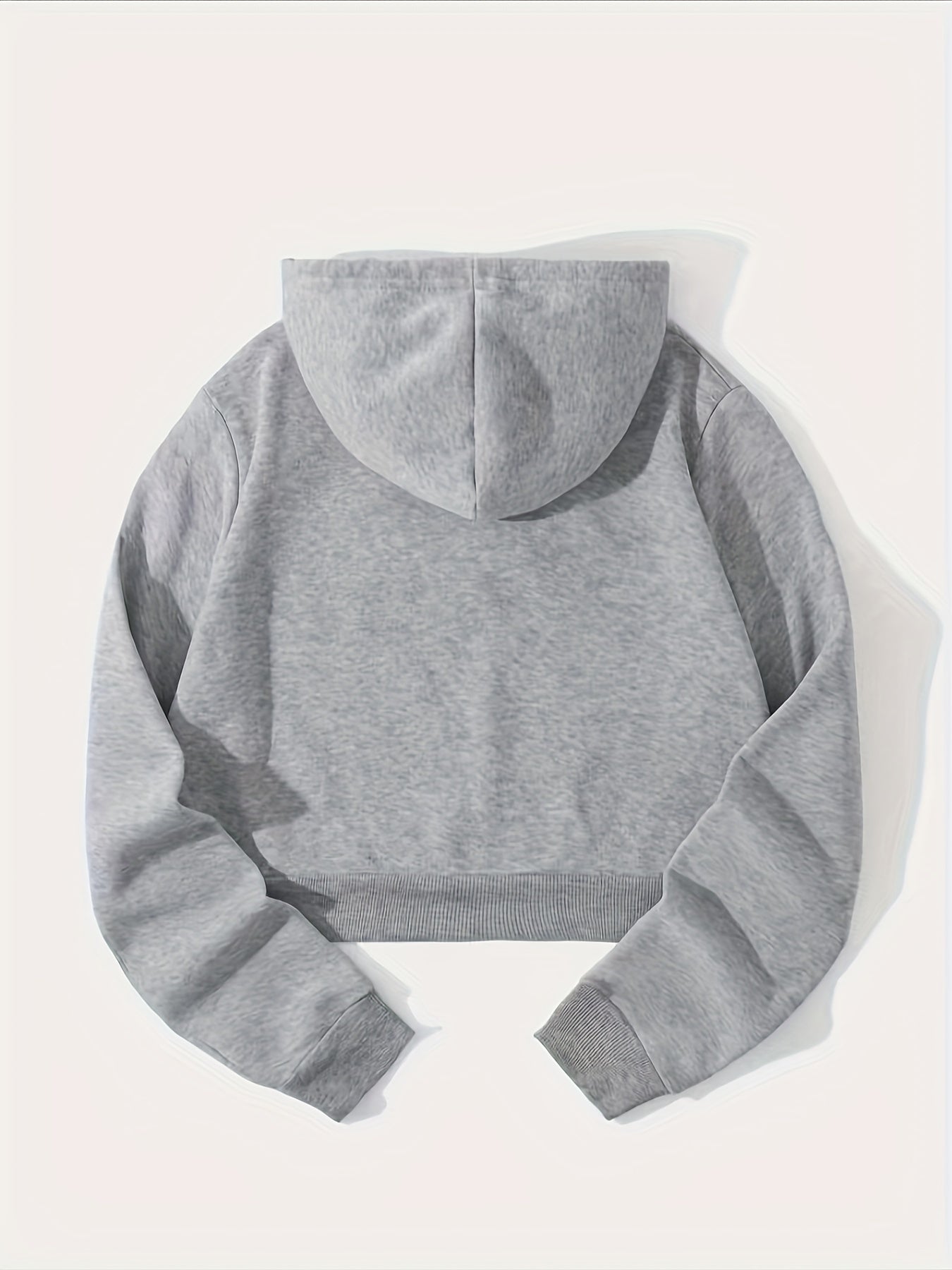 Eiffel Tower & Slogan Graphic Drop Shoulder Drawstring Thermal Lined Hoodie, Women's Long Sleeve Sports Hoodie   OAXG White / S