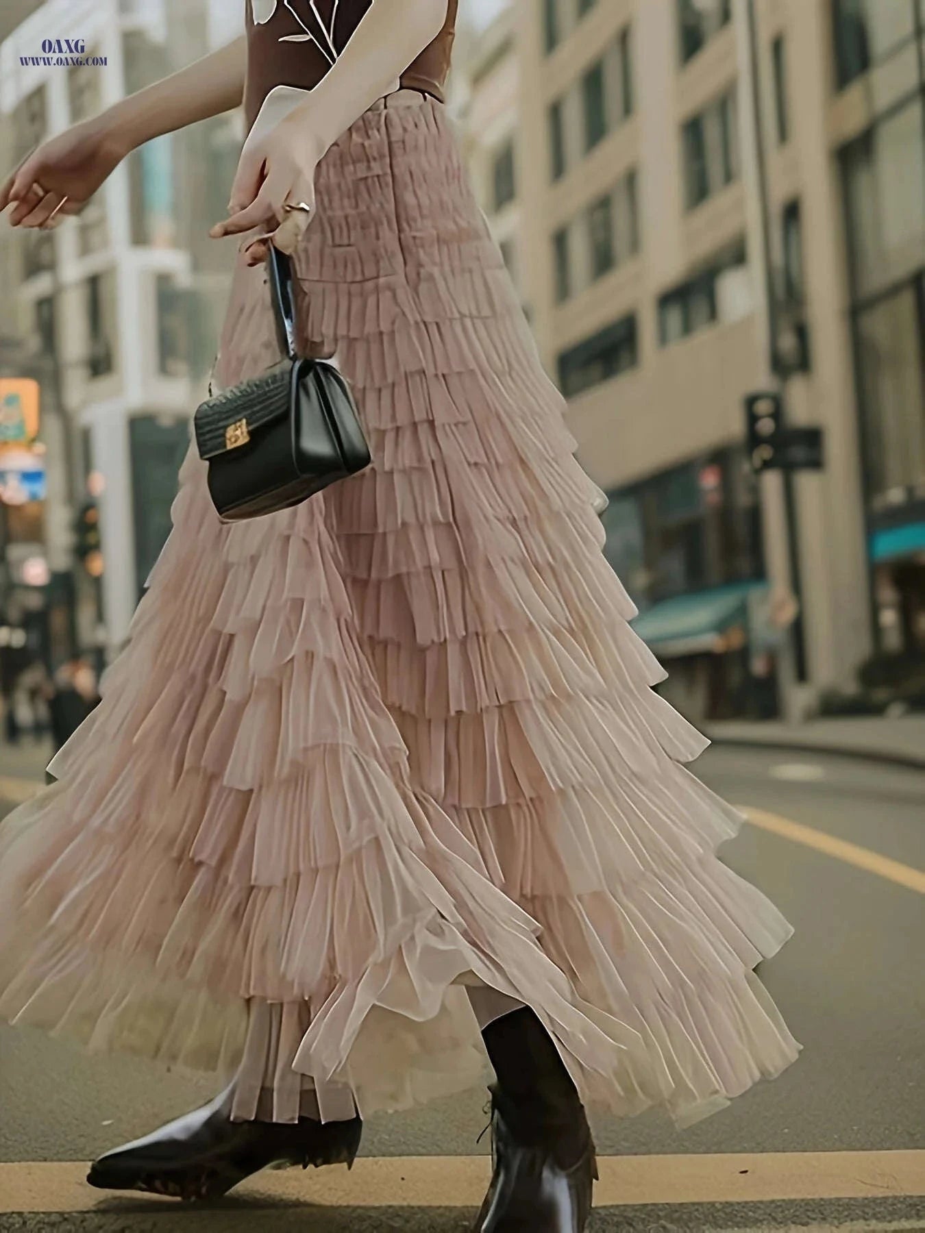 Elegant 18-Layer Cake Skirt Dress - European & American Style   OAXG 