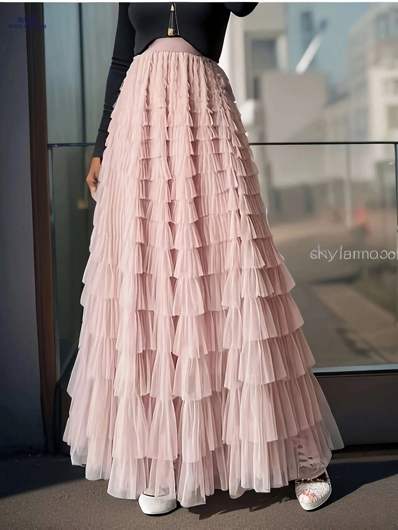 Elegant 18-Layer Cake Skirt Dress - European & American Style   OAXG 