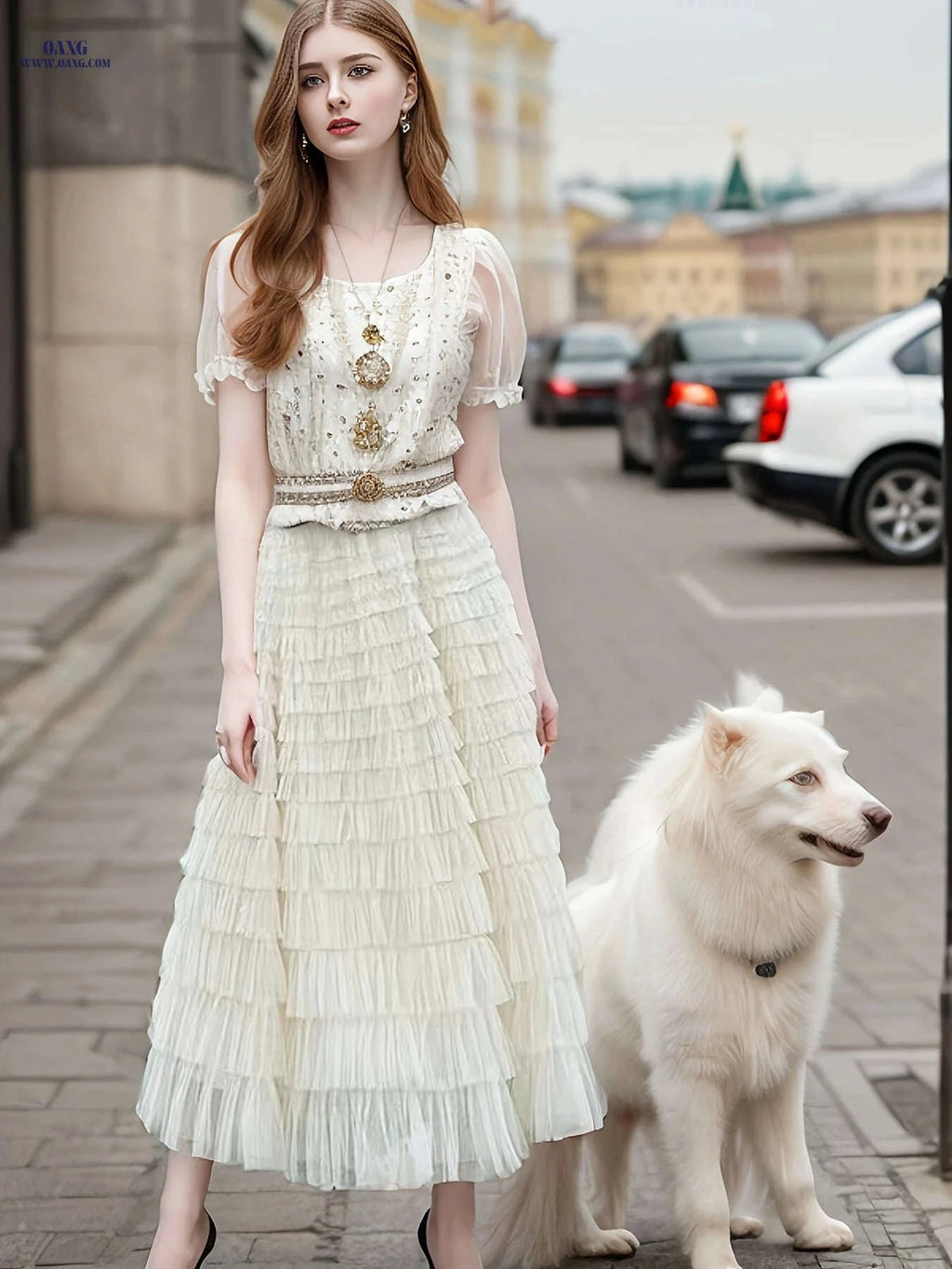 Elegant 18-Layer Cake Skirt Dress - European & American Style   OAXG 
