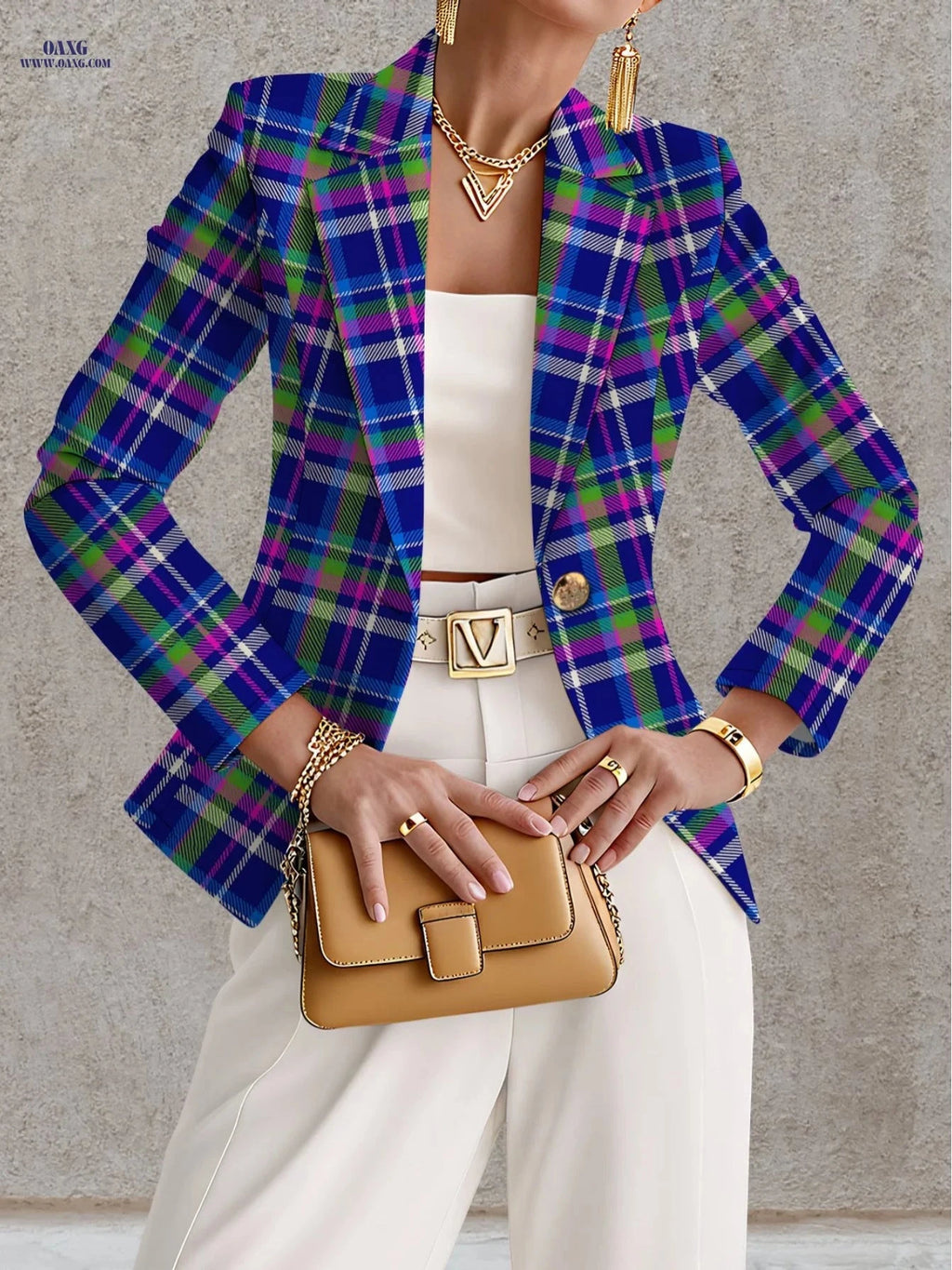 Elegant Autumn Apparel for Women - Unique Tops and Coats   OAXG Mixed colors / S