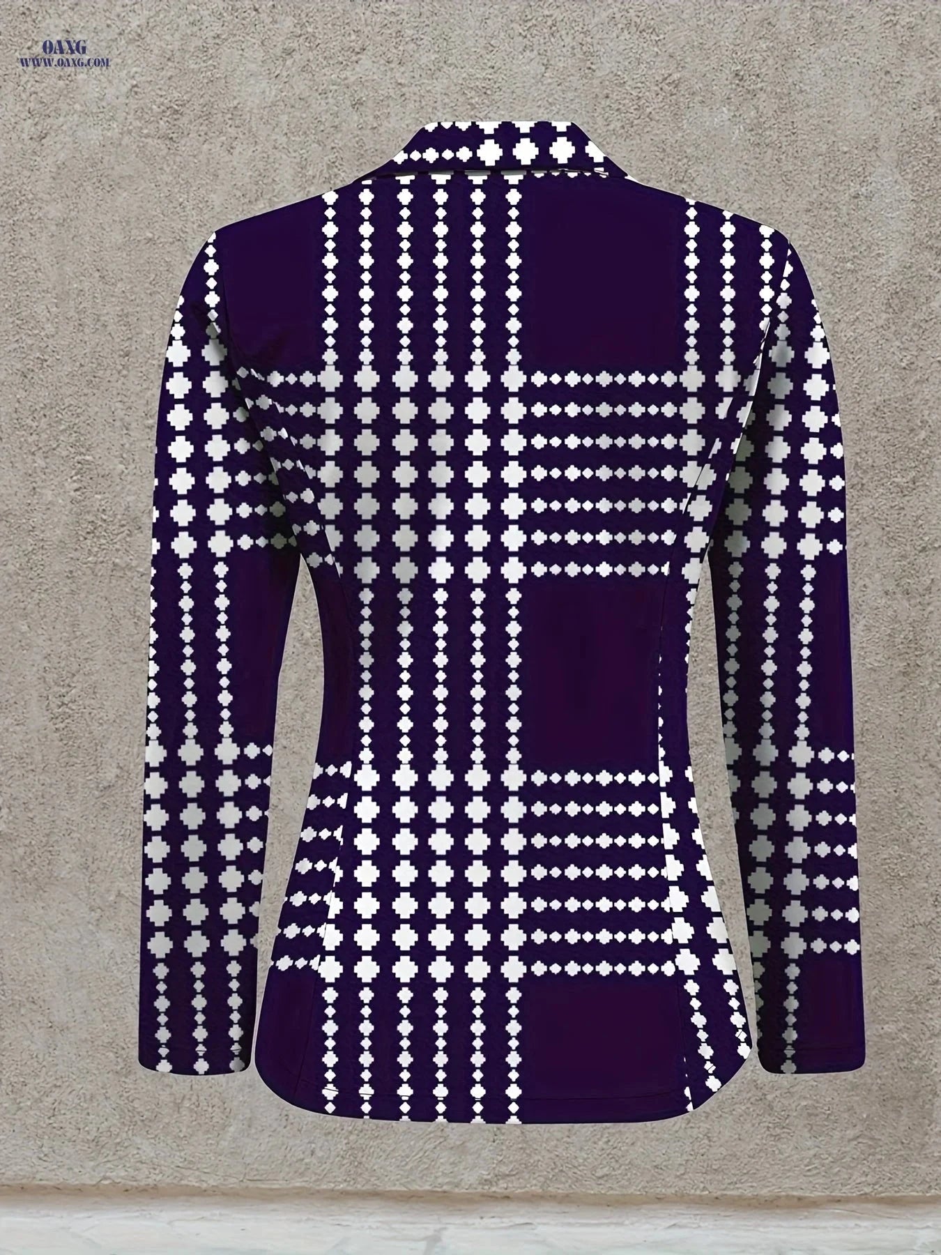 Elegant Autumn Women's Coat - Long Sleeve Floral Pattern Jacket   OAXG 