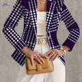 Elegant Autumn Women's Coat - Long Sleeve Floral Pattern Jacket   OAXG Mixed Color / S