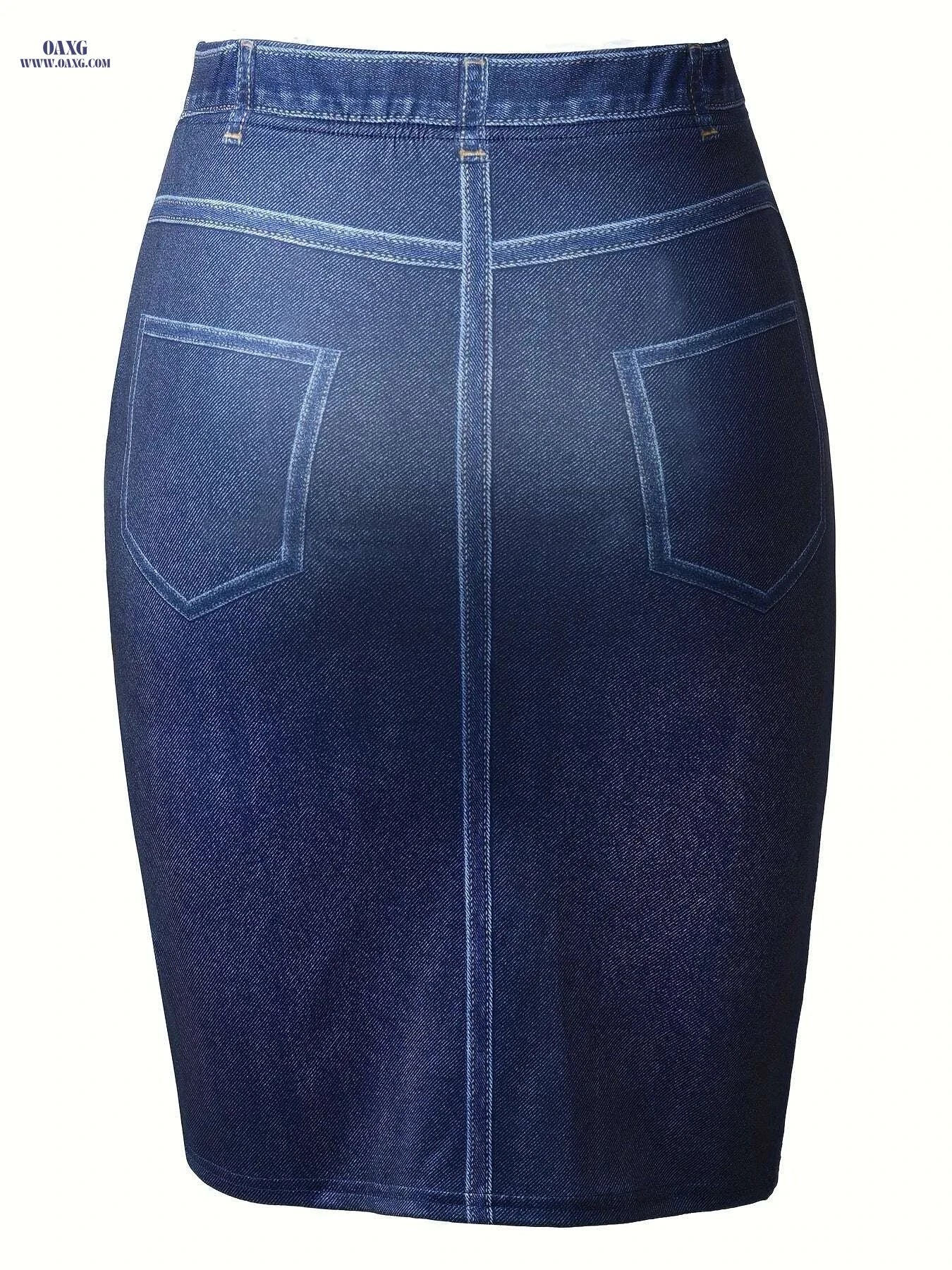 Elegant Butterfly Print High Waist Skirt - Casual Spring Style   OAXG 