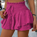 Elegant Casual Shorts - 100% Polyester, Perfect for Spring/Summer   OAXG 