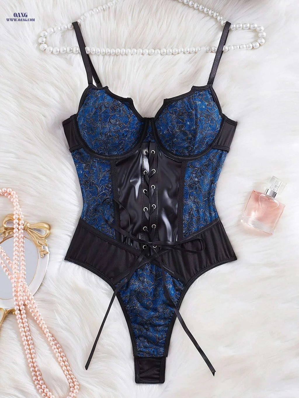 Elegant Floral Jacquard Corset Top - Sexy Backless Bodysuit for Women   OAXG 