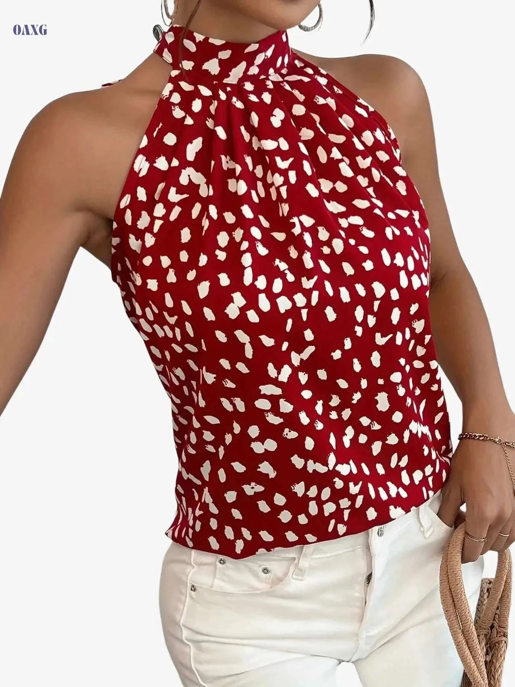 Elegant Floral Off The Shoulder Blouse - Summer Casual for Women   OAXG 
