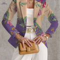 Elegant Floral Pattern Autumn Coat - Women's Fashion for Travel   OAXG 