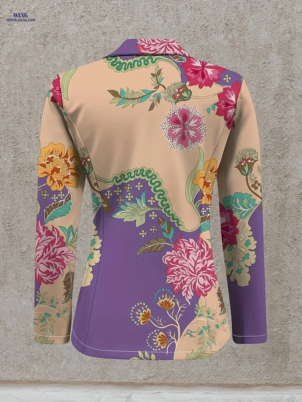 Elegant Floral Pattern Autumn Coat - Women's Fashion for Travel   OAXG 